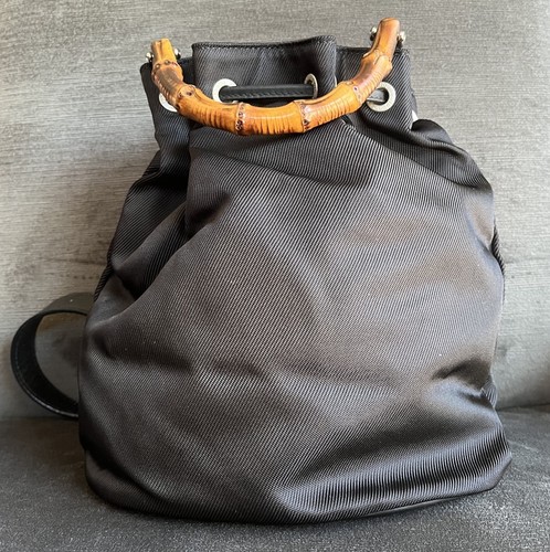 Vintage gucci bamboo backpack - vintage,