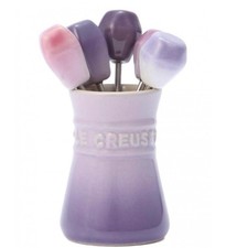 LE CREUSET Food Pick & Small Jar Set Bluebell Purple/powder purple/pink blossom
