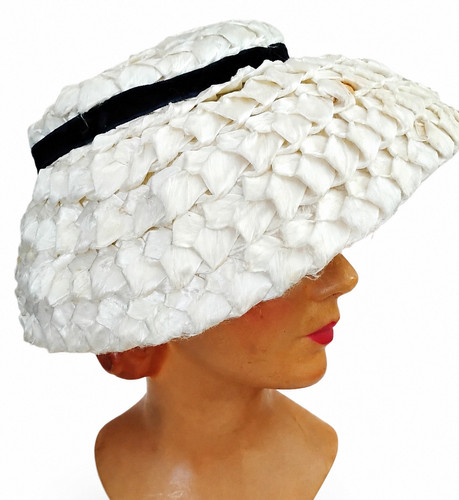 1950s vintage off - vintage, white