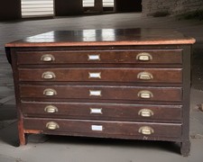 Vintage architect plan chest - architect,