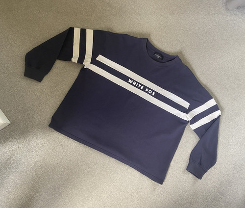 White fox navy - navy, striped