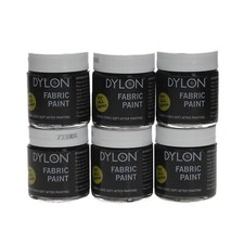 Dylon Fabric Paint 25ml 6 x Black Total 6 Pots Fabric Paint Clothing Paint
