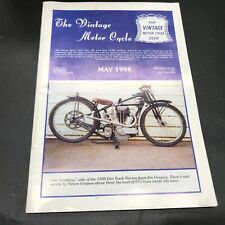 OFFICIAL JOURNAL THE VINTAGE MOTORCYCLE CLUB MAGAZINE MAY 1998 NORTON VENTURE