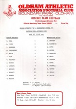 Oldham ath v manchester - ,