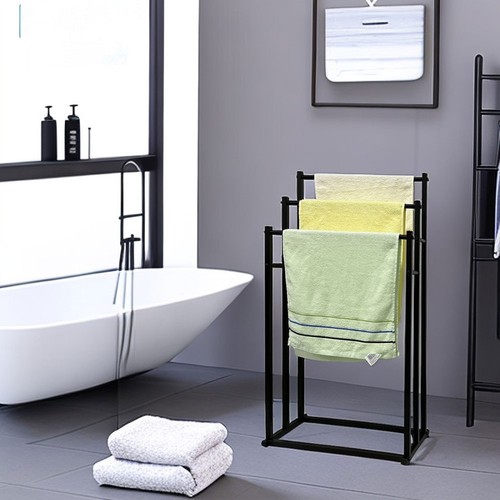 Freestanding tier towel rack - freestanding,