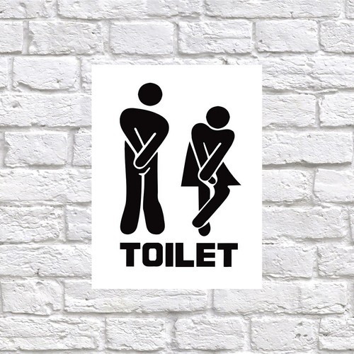 Toilet themed retro tin - tin, metal