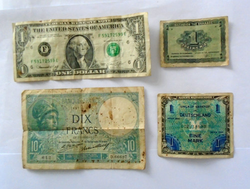 Vintage mixed banknotes from - mixed,