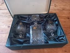 Vintage Royal Crown Rock Italian Capri Crystal Decanter Set.