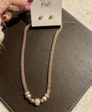 Rope necklace earrings - f,