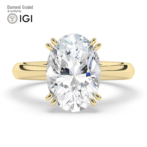 Oval diamond engagement ring - oval,