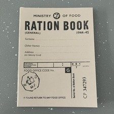 WW2 Ration Book Replica, WW2