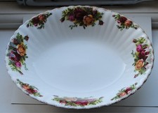 Royal Albert Old Country Roses  Oval Fluted Serving Dish Bowl