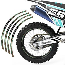 For HONDA CRF 250F 19-21 20 Wheel Stickers Rim 21" 18" Dirt Bike F05B Green
