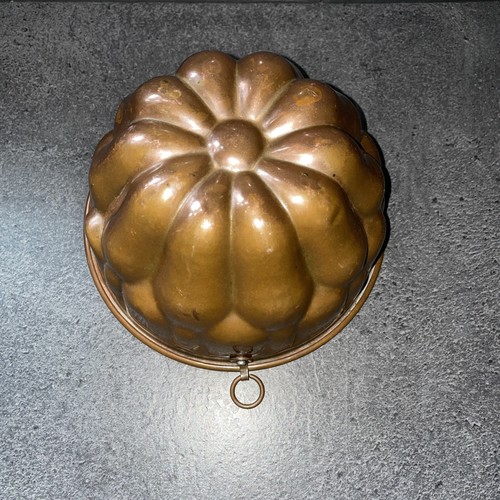 Vintage copper jelly mold - copper, 15cm
