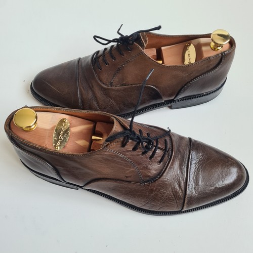 Saxone leather brown shoes - leather,