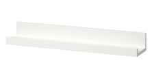 (2) IKEA Mosslanda 21 3/4” White Floating Shelf Picture Ledge 22509 (402.917.66)