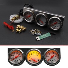 2" 3in1 Car Auto Triple Gauge Set Water Temp Voltage Volt Oil Pressure Gauge