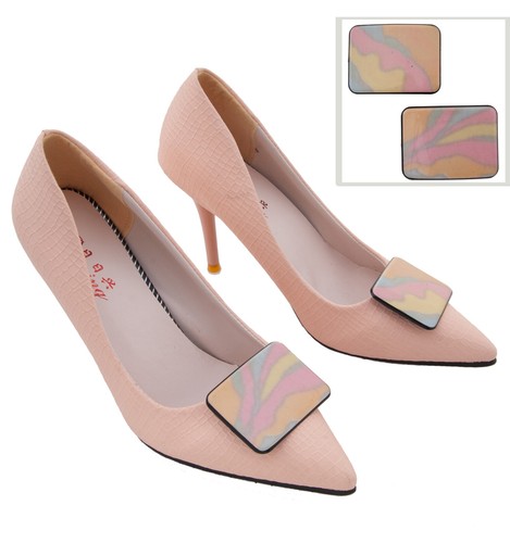 Multicolor rainbow shoe clips - multicolor,
