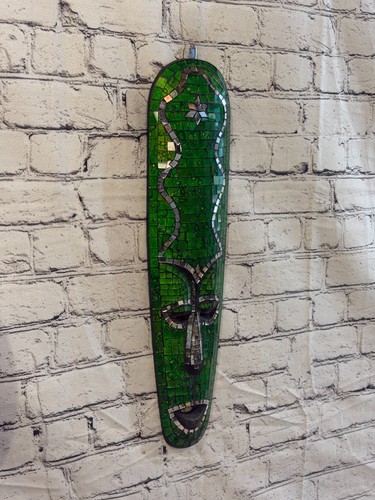 50cm mask green mosaic wall - mosaic,