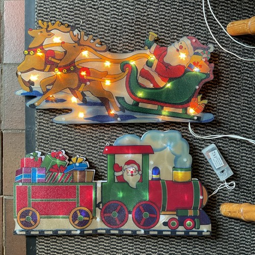 Vintage santa and sleigh - santa,