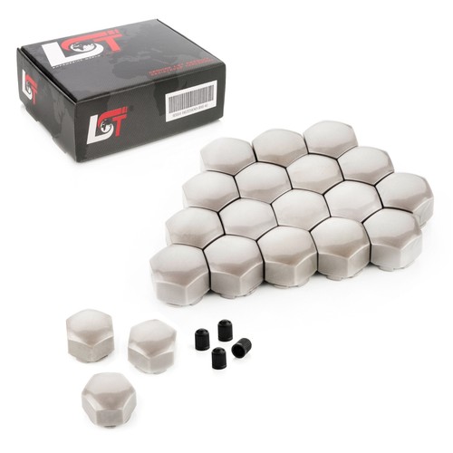 20x wheel bolt caps light - wheel, grey