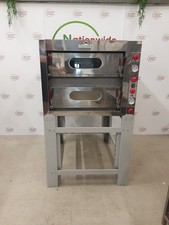 Used Italforni Twin Deck Electric (3Ph) Pizza Oven On Stand With Delivery Inc
