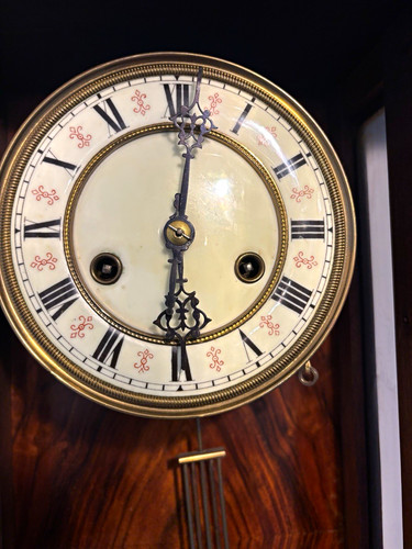 Wooden analogue wall clock - wooden,