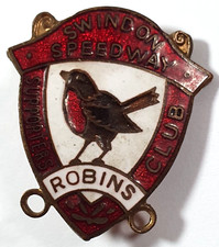 Swindon Robins Speedway Vintage Enamel Pin Badge. Motorcycle Racing. 1965