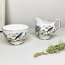 Aynsley Pembroke Milk Jug and Sugar Bowl Floral Creamer Set OT210