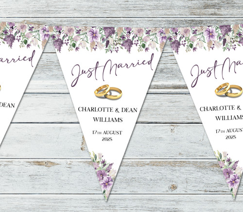 Personalised just married - 'just, married'