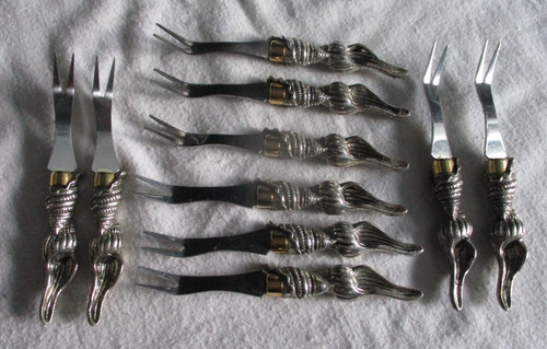 Silver shell handle cocktail - silver,