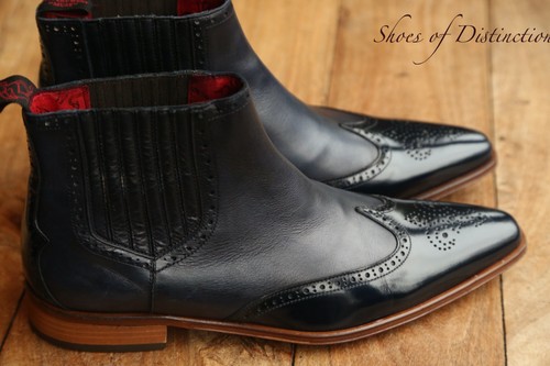 Jeffery west navy - blue, leather