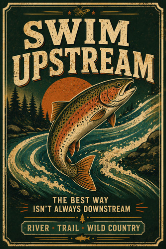Swim upstream fishing - 71.,