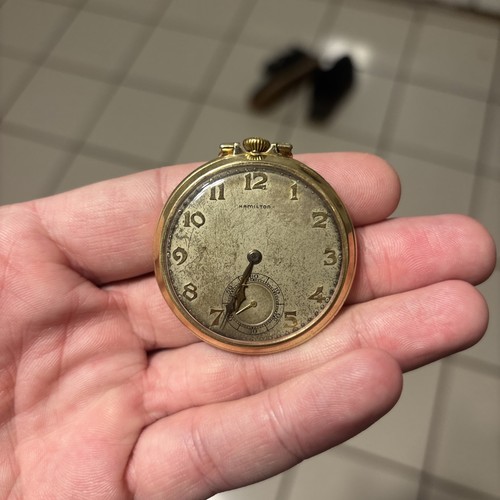 Hamilton pocket watch gold - pocket,