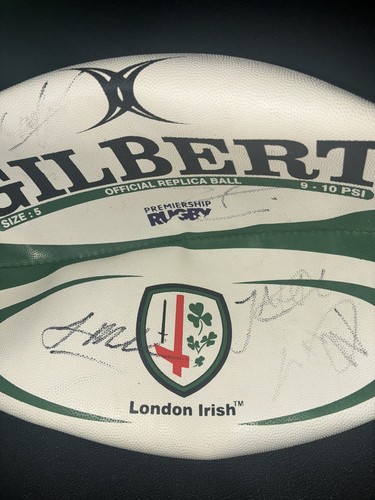 Signed london irish rugby ball - signed,
