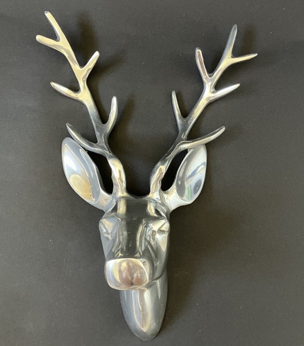 Aluminium stag head - aluminium,