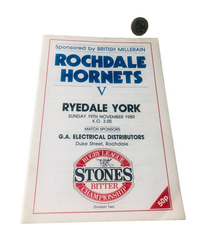 Rugby programme rochdale - rugby,