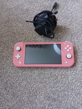 Nintendo Switch Lite, coral pink,handheld console, with charger