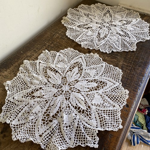 Two vintage large - large, lace