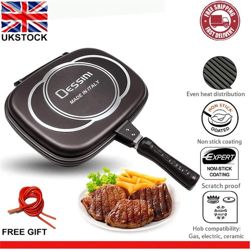 Double sided frying pan - double,