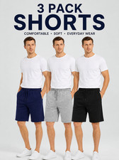 3 Pack Mens Fleece Shorts