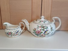 AYNSLEY PEMBROKE REPRODUCTION OF AN EIGHTEENTH CENTURY LARGE 2 PINT TEAPOT & JUG