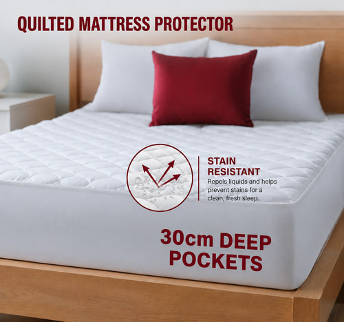 Quilted mattress protector - quilted,
