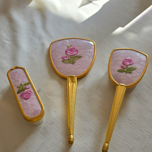 Metal vintage vanity set - metal,