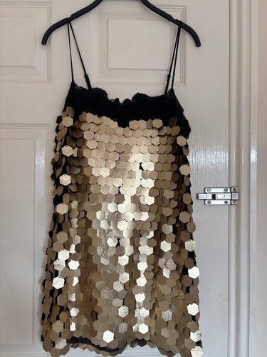 Zara gold sequin mini dress - mini,