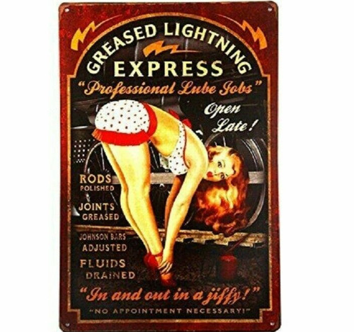 Vintage garage pinup - vintage,