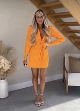 ZARA NEW ORANGE SATIN MINI