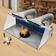 Airbrush Spray Booth Kit with LED Lighting 360?? Turn Table Airbrush Spray Booth