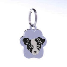 Jack Russell dog tag/ID tag/collar tag. Laser printed name details on the back. 