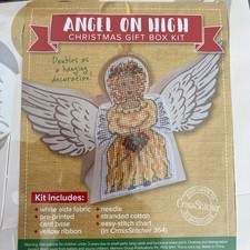 Angel gift box tree decoration Christmas Cross Stitch Kit